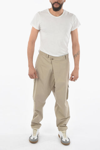 Asymmetrical Closure Low-Waist AMELIA Cargo Pants