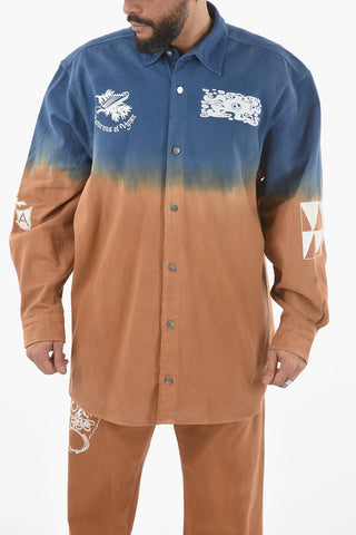 Two-Tone Shaded Effect Oversized Shirt