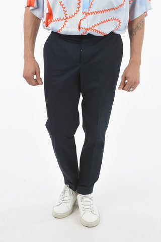 Cuffed Hem Cotton Pants