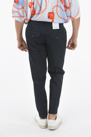 Cuffed Hem Cotton Pants