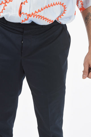 Cuffed Hem Cotton Pants