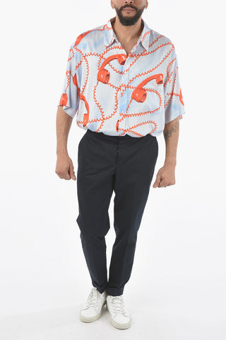 Cuffed Hem Cotton Pants