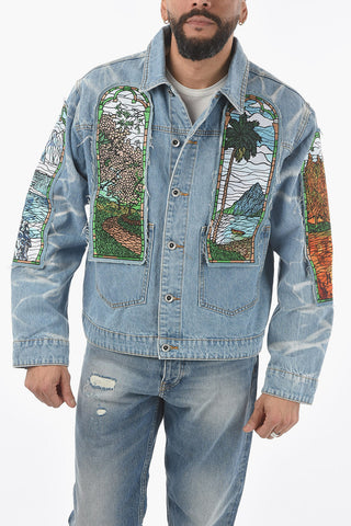 Maxi Embroidered Front Denim FOUR SEASON Overshirt