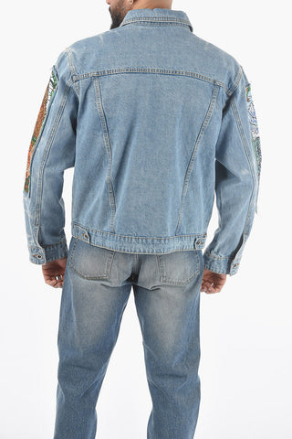 Maxi Embroidered Front Denim FOUR SEASON Overshirt