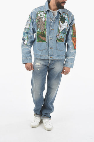 Maxi Embroidered Front Denim FOUR SEASON Overshirt