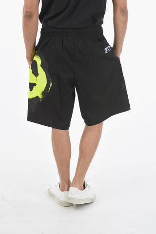 Shorts con Maxi Stampa Laterale ed Elastico in Vita