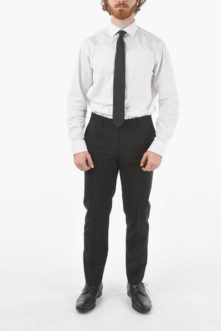 pantaloni Eleganti ACADEMY CERIMONIA mohair e in lana vergine e tasca a filetto
