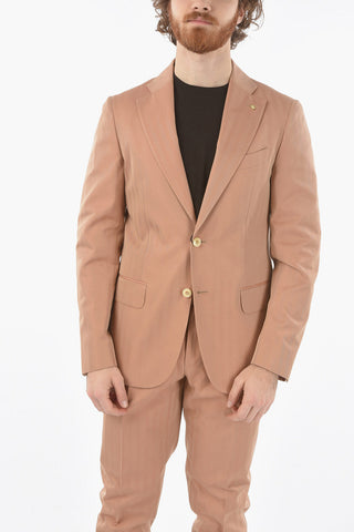CC COLLECTION herringbone motif side vents notch lapel RETAILORED 2-button suit