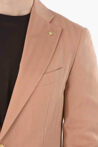 CC COLLECTION herringbone motif side vents notch lapel RETAILORED 2-button suit