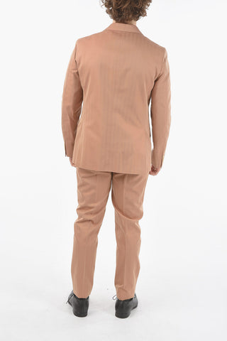 CC COLLECTION herringbone motif side vents notch lapel RETAILORED 2-button suit