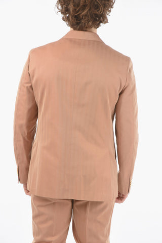 CC COLLECTION herringbone motif side vents notch lapel RETAILORED 2-button suit