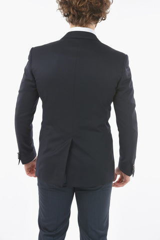 virgin wool center vent peak lapel CERIM.ACADEMY 3 piece waistcoat suitABITI