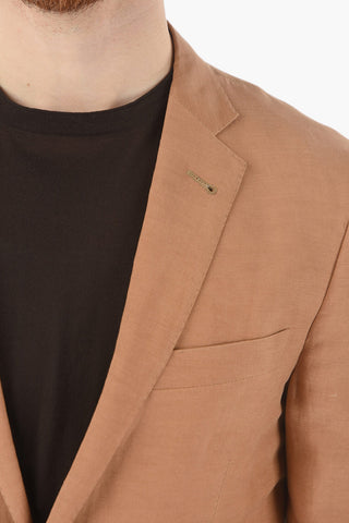 silk and flax side vents notch lapel GATE 2-button suit
