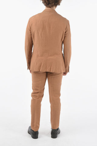 silk and flax side vents notch lapel GATE 2-button suit