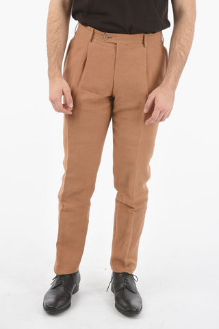 silk and flax side vents notch lapel GATE 2-button suit