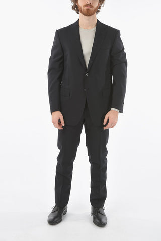 virgin wool side vents notch lapel 2-button suit