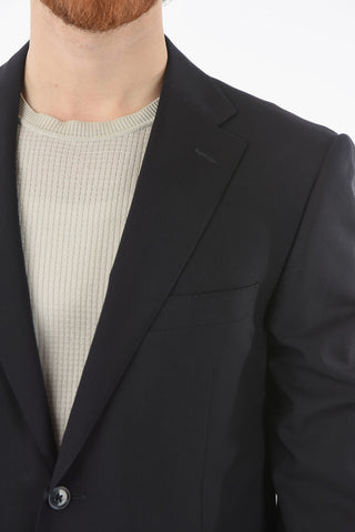 virgin wool side vents notch lapel 2-button suit