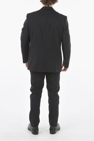 virgin wool side vents notch lapel 2-button suit