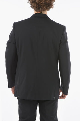 virgin wool side vents notch lapel 2-button suit