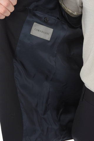 virgin wool side vents notch lapel 2-button suit