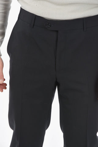 virgin wool side vents notch lapel 2-button suit