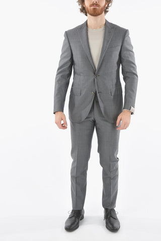 silk and virgin wool ACADEMY notch lapel 2-button suit