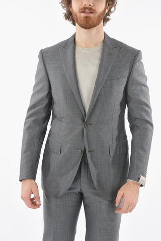 silk and virgin wool ACADEMY notch lapel 2-button suit