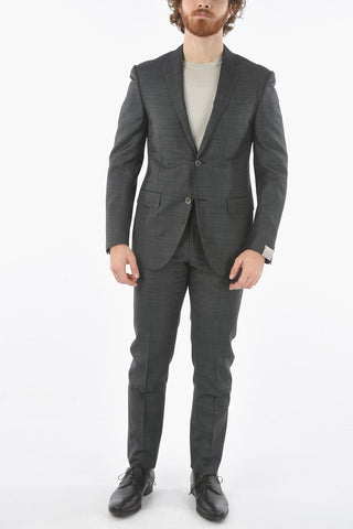 virgin wool side vents notch lapel ACADEMY 2-button suitABITI