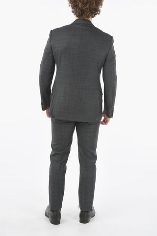 virgin wool side vents notch lapel ACADEMY 2-button suitABITI