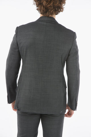 virgin wool side vents notch lapel ACADEMY 2-button suitABITI