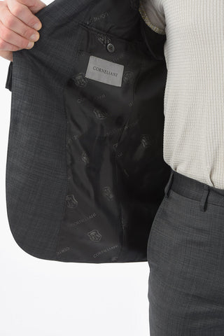 virgin wool side vents notch lapel ACADEMY 2-button suitABITI