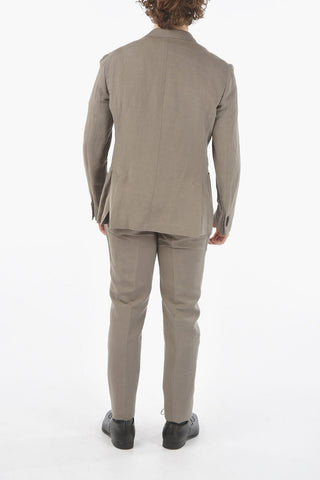 flax and silk side vents notch lapel GATE 2-button suit