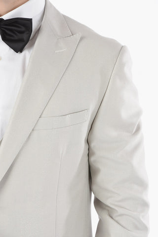 Formal Lined Suit with Peak Lapel and Vest