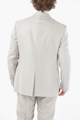 Formal Lined Suit with Peak Lapel and Vest