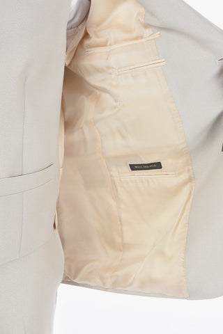 Formal Lined Suit with Peak Lapel and Vest