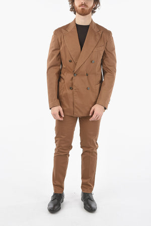 CC COLLECTION Double-Breasted Suit with Two Vents and Peak Lapel