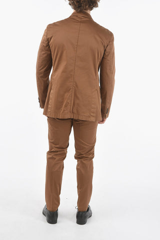 CC COLLECTION 더블 브레스트 수트 두 개의 트임 피크 라펠