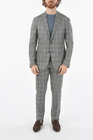 check GATE side vents notch lapel 2-button suit