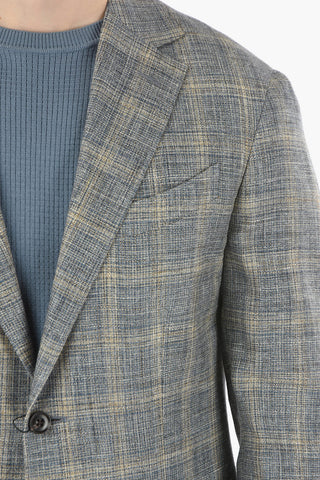 check GATE side vents notch lapel 2-button suit