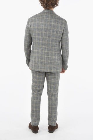 check GATE side vents notch lapel 2-button suit
