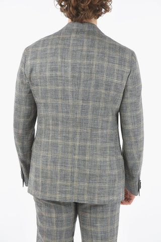 check GATE side vents notch lapel 2-button suit