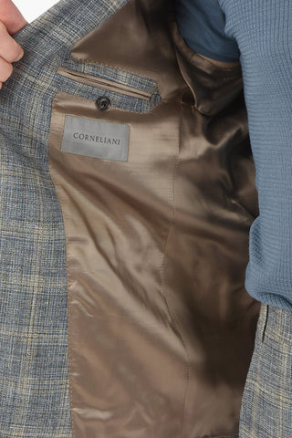 check GATE side vents notch lapel 2-button suit