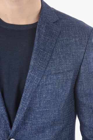 silk and flax ACADEMY notch lapel belt loops 2-button suit