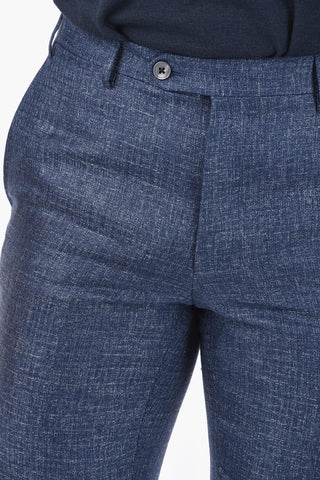 silk and flax ACADEMY notch lapel belt loops 2-button suit