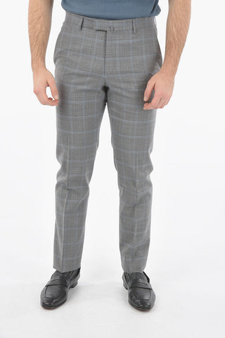 windowpane check virgin wool ACADEMY SOFT side vents 2-button suit