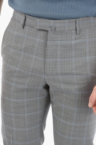 windowpane check virgin wool ACADEMY SOFT side vents 2-button suit
