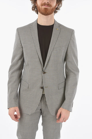 CC COLLECTION abito 2 bottoni RESET a quadri due spacchi revers classico