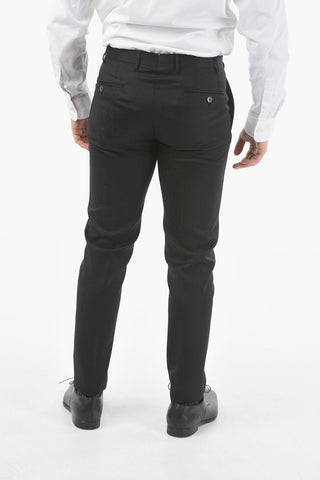 virgin wool CERIMONIA ACADEMY collarless 1-button suit