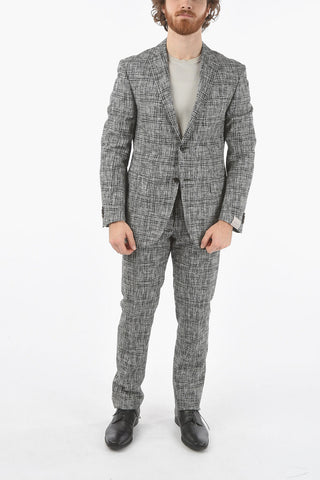 district check ACADEMY belt loops 2-button suit