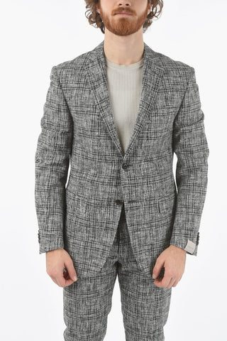 district check ACADEMY belt loops 2-button suit